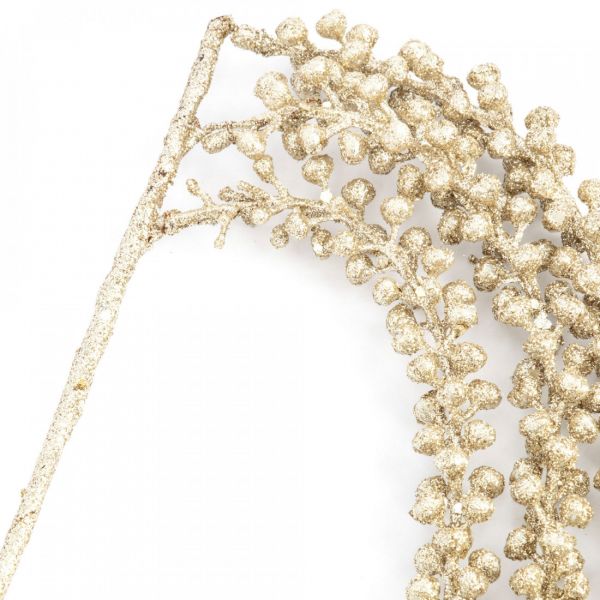 Ветка декоративная 55 см, пластик/металл, Амарант, Interior gold
