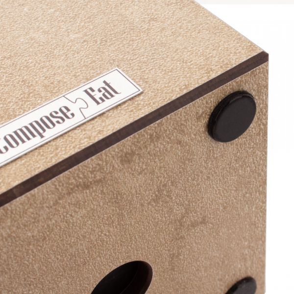 Подставка универсальная для кухонных ножей, 11х11х24 см, порфир кремовый, композитный материал, Fashion, PDN110433KL6, ComposeEat