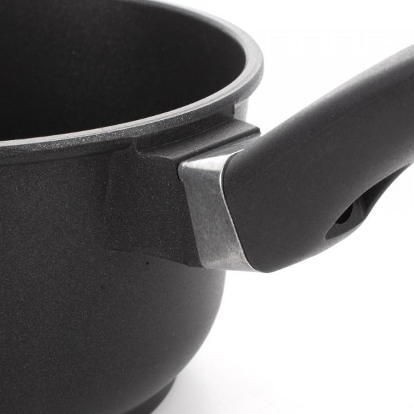 Ковш с антипригарным покрытием 16 см, 1.9 л, литой алюминий, черный, Supreme, 30.16, OLYMPIA