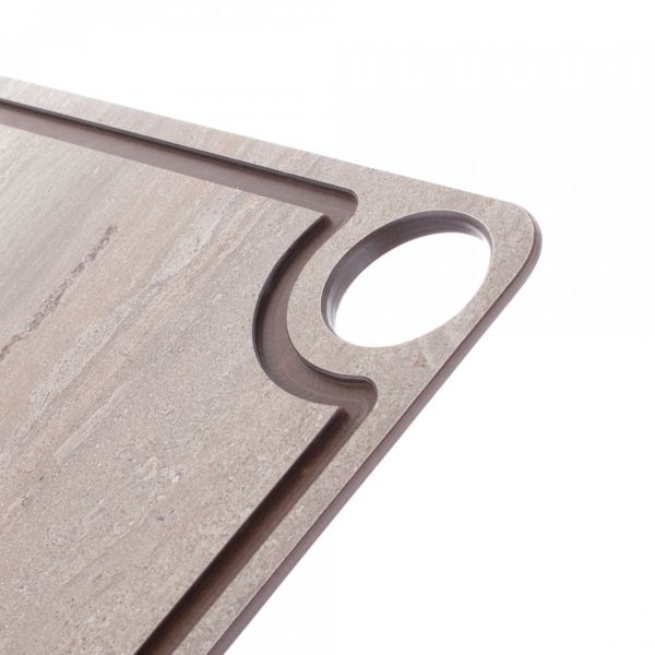 Доска разделочная c желобом, 32х24 см, травертин капучино, композитный материал, ProFashion, DRJ32240406KL6, ComposeEat