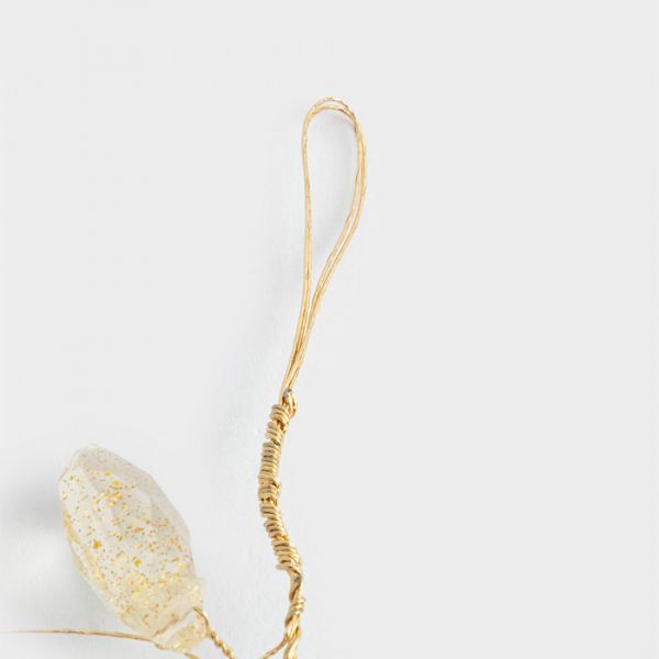 Украшение декоративное 30 см, подвесное, акрил, золотистое, Кристаллы, Event
