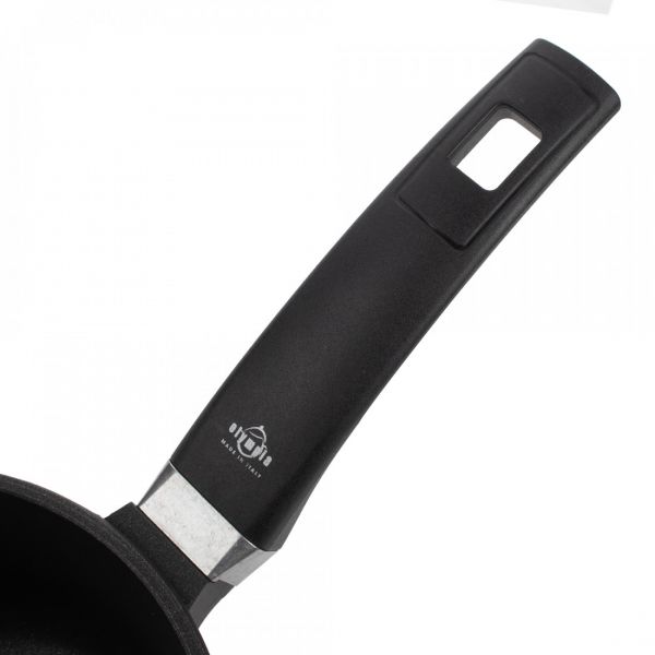 Ковш с антипригарным покрытием 16 см, 1.9 л, литой алюминий, черный, Supreme, 30.16, OLYMPIA