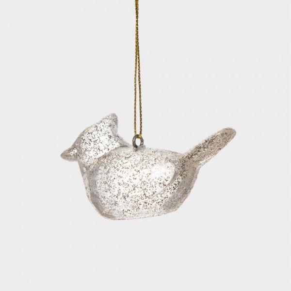 Игрушка елочная 6 см, акрил, шампань, Птица, New year
