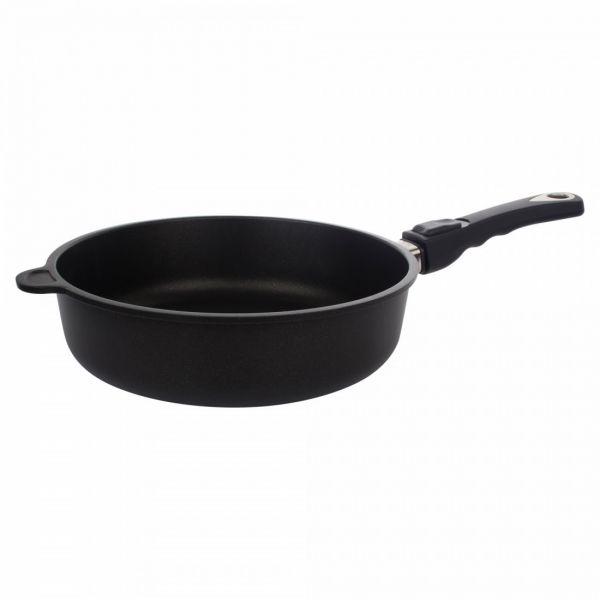 Сковорода глубокая 26 см AMT Frying Pans Titan для индукционных плит со съемной ручкой