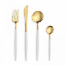 Набор столовых приборов, 24 предмета на 6 персон, белый, Goa, GO.006.WGB, CUTIPOL