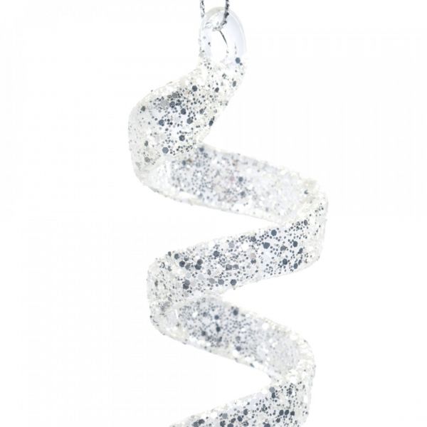 Игрушка елочная 15 см, 2 шт, стекло, серебристая, Сосулька, New year
