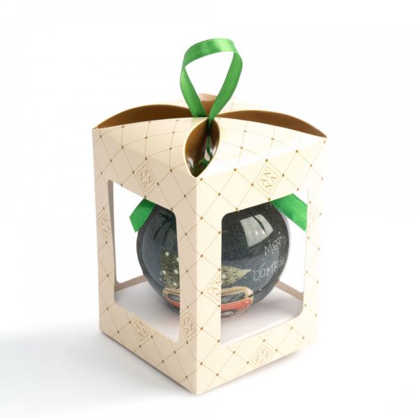 Игрушка елочная 7 см, пенопласт, шар, Машинка, New year
