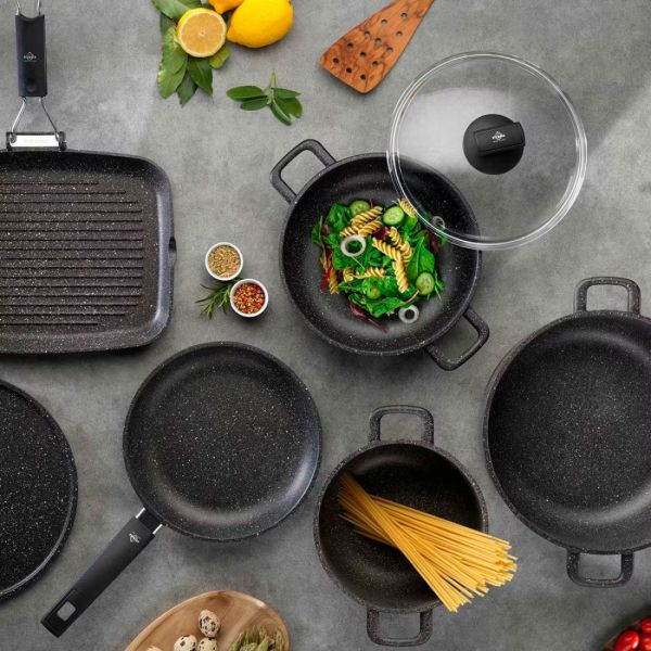 Сковорода с антипригарным покрытием 20 см, литой алюминий, Hard Cook Fix, 200.20, OLYMPIA