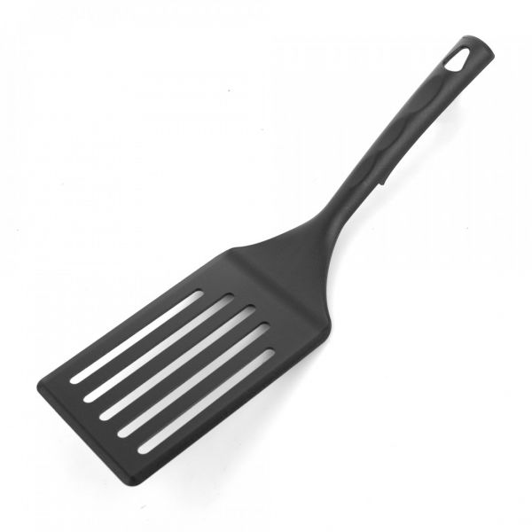 Лопатка кухонная с прорезями 28 см, нейлон, черный, DIAMANT, 400.13, OLYMPIA