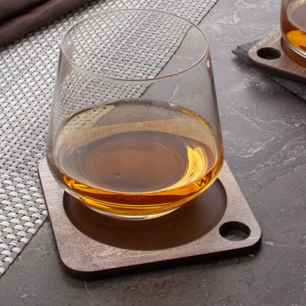 Подставка под бокал/кружку 10х10 см, дуб светлый, композитный материал, ProFashion ComposeEat