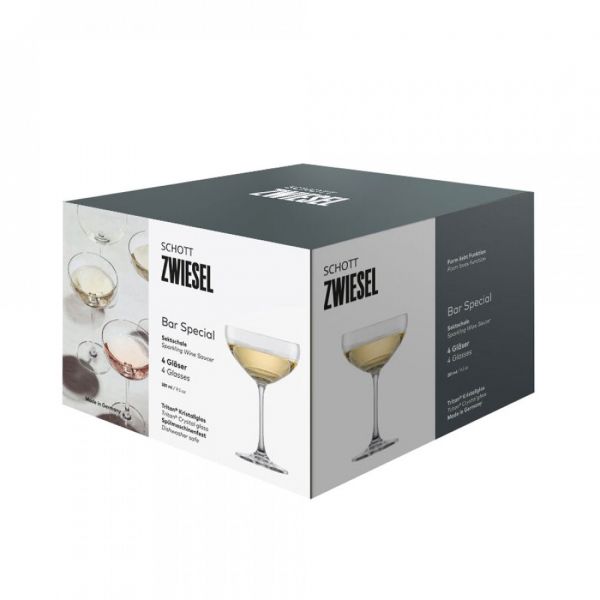 Набор из 4-х бокалов-креманок для шампанского 280 мл, хрустальное стекло, Bar Special, 123620, SCHOTT ZWIESEL
