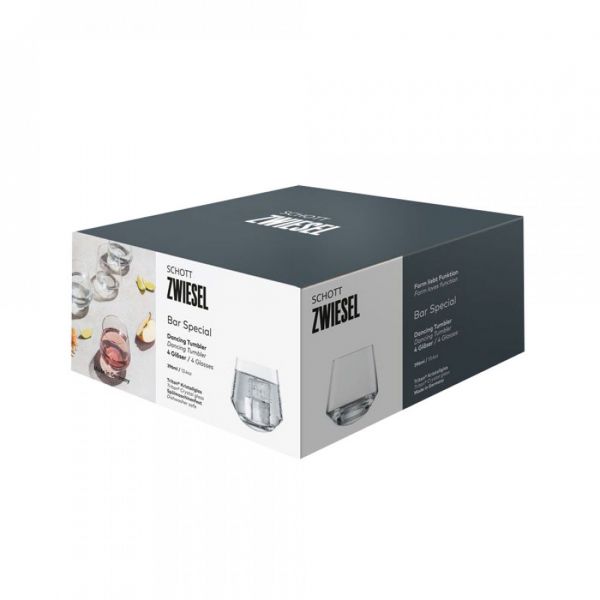 Набор из 4-х «танцующих» стаканов для виски 400 мл, хрустальное стекло, Bar Special, 123629, SCHOTT ZWIESEL
