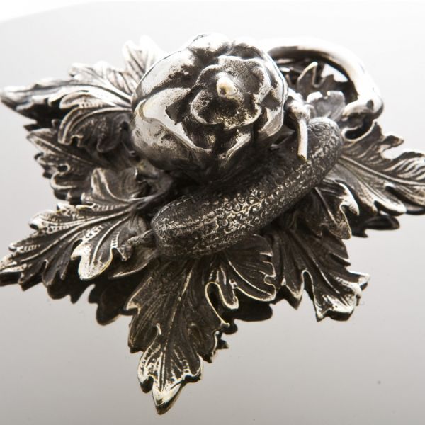 Кастрюля из нержавеющей стали 8 л, 26 см, крышка с посеребренной декорированной ручкой, Opus Prima RUFFONI