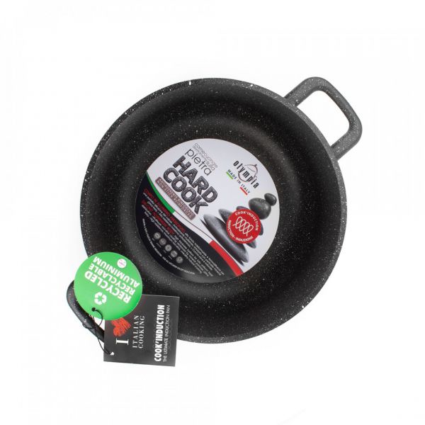 Кастрюля для индукционных плит с антипригарным покрытием 24 см, 5.3 л, литой алюминий, Hard Cook Induction, 205.24IND, OLYMPIA