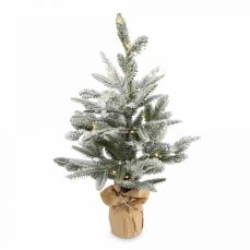 Ель искусственная 60 см, в крафте, с подсветкой, полиэтилен, Interior natural