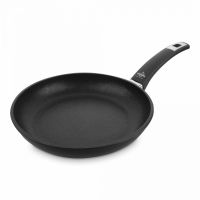 Сковорода для индукционных плит с антипригарным покрытием 24 см, литой алюминий с алмазным порошком, черный, Diamant Plus, 410.24, OLYMPIA