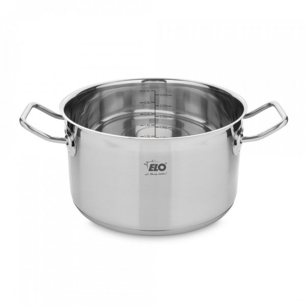 Кастрюля со стеклянной крышкой 20 см, 3 л, нержавеющая сталь, Profi Duo Therm, 40220, ELO