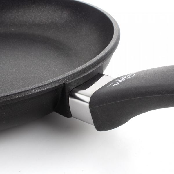 Сковорода для индукционных плит с антипригарным покрытием 24 см, литой алюминий с алмазным порошком, черный, Diamant Plus, 410.24, OLYMPIA