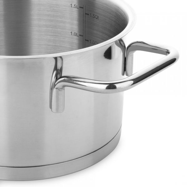 Набор посуды 8 предметов: 3 кастрюли, 1 ковш, 1 ковш для молока, 3 стеклянные крышки, Citrin ELO