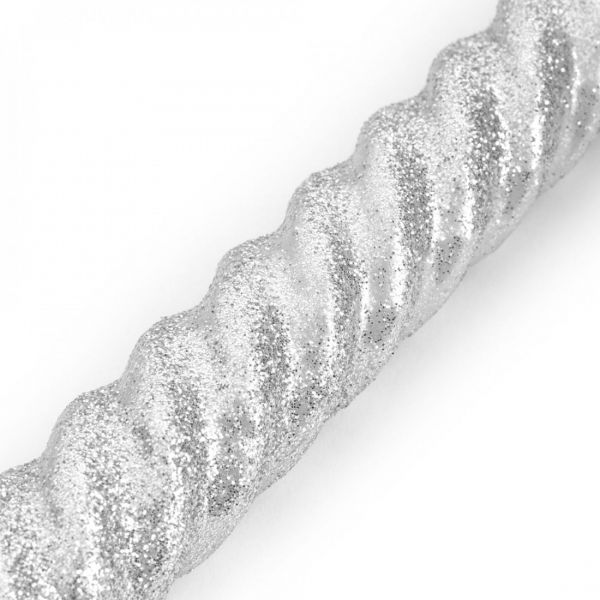 Свеча 25 см, 2 шт, тонкая, серебристая, Rope