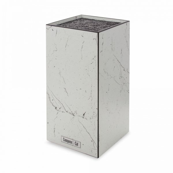 Подставка для кухонных ножей, универсальная, 11x24 см, мрамор Бьянко, композитный материал, Elegance, PDN113028OA4, ComposeEat