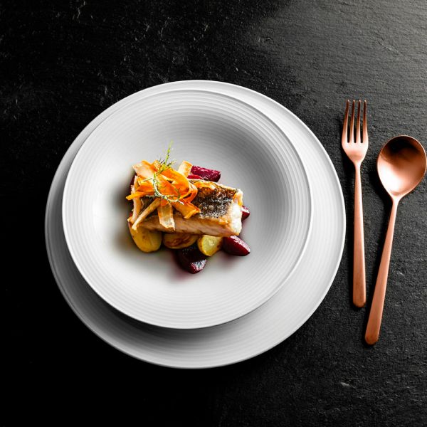 Набор столовой посуды на 4 персоны, 16 предметов, белый фарфор, Beat, 00003DS16, SELTMANN