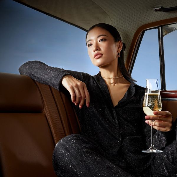 Набор из 2-х бокалов для шампанского, 240 мл, бессвинцовый хрусталь, Desiree LUCARIS
