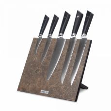Набор кухонных ножей 5 шт на магнитной подставке, Triangle Damascus, HC/ENERGY-0415-SET, HEIMCUT