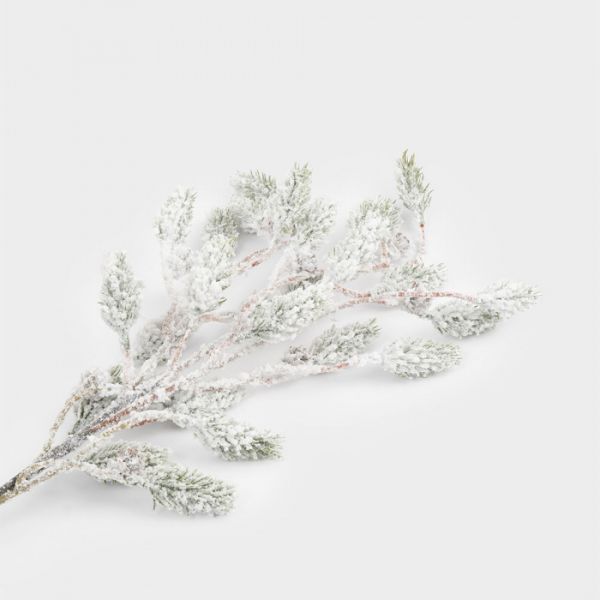 Ветка декоративная 70 см, пластик, Заснеженная ветка, Interior natural
