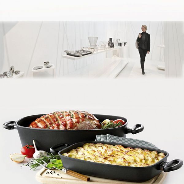 Утятница с крышкой AMT Frying Pans 33x21 см литой алюминий с антипригарным покрытием AMT 3321