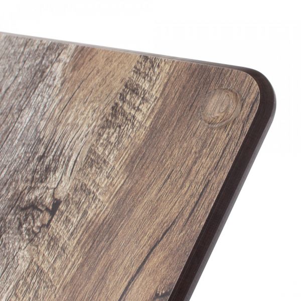 Доска для сервировки и нарезки с желобом 24x24 см, дуб мореный, композитный материал, Surface, DSJ2400634KL6, ComposeEat