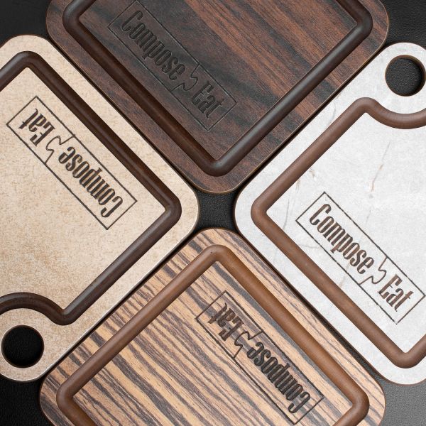 Подставка для чашки 10х10 см, серый мрамор, ProFashion ComposeEat