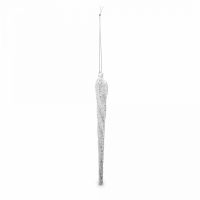 Игрушка елочная 20 см, 2 шт, стекло, шампань, Сверкающая сосулька, Event