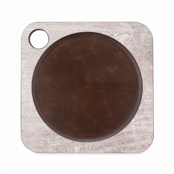 Подставка под бокал/кружку 10х10 см, дуб светлый, композитный материал, ProFashion ComposeEat