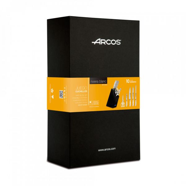 Набор кухонных ножей 5 предметов в подставке, Riviera Blanca, 234524, ARCOS