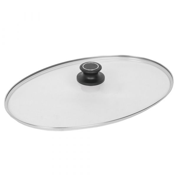 Крышка стеклянная овальная 41х27 см, Glass Lids, AMT04127S, AMT