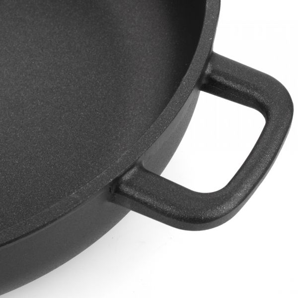 Сковорода глубокая с антипригарным покрытием 28 см, литой алюминий, черный, Supreme, 21.28, OLYMPIA