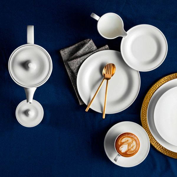 Сервиз чайный на 6 персон, 21 предмет, белый фарфор, Beat, 00003TS21, SELTMANN