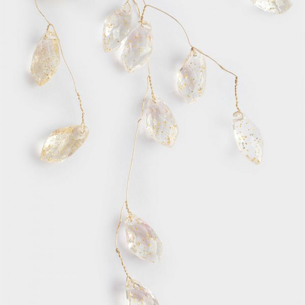 Украшение декоративное 30 см, подвесное, акрил, золотистое, Кристаллы, Event
