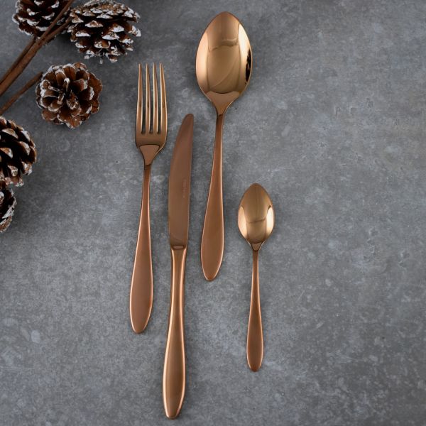 Набор столовых приборов на 6 персон 24 предмета Colombo, медный, PEP-12000-24LCU, CRISTEMA