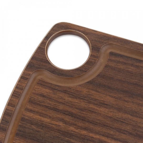 Доска разделочная композитная с желобом, 22х15 см, орех, Fashion, DRJ22150655KL6, ComposeEat