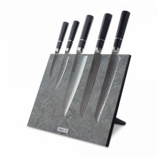 Набор кухонных ножей 5 шт на магнитной подставке, Octa Damascus, HC/OCTA-0416-SET, HEIMCUT