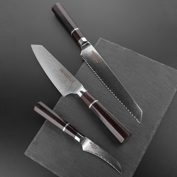 Нож кухонный для хлеба 20 см, Octa Damascus, HC/OCTA-BR-20, HEIMCUT