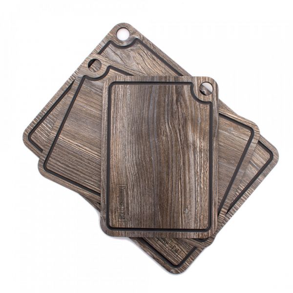 Набор разделочных досок 3 шт, на подставке, в подарочной коробке, дуб прованс, композитный материал, Elegance ComposeEat