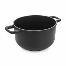 Кастрюля для индукционных плит с антипригарным покрытием 20 см, 3.5 л, литой алюминий с алмазным порошком, черный, Diamant Plus, 415.20, OLYMPIA