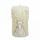 Свеча 9 см, молочная, Олень, Deer