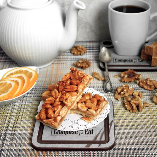 Подставка для чашки 10х10 см, серый мрамор, ProFashion ComposeEat