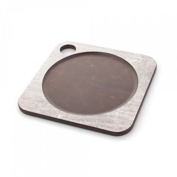 Подставка под бокал/кружку 10х10 см, дуб светлый, композитный материал, ProFashion ComposeEat