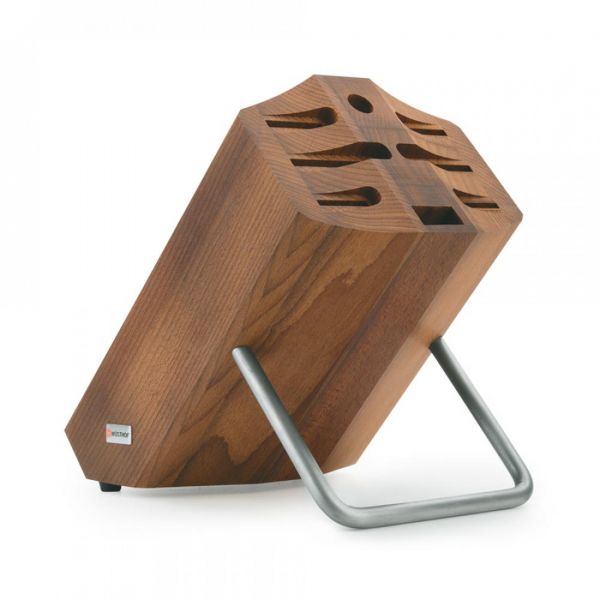 Набор из 6-ти кухонных ножей с мусатом и ножницами в деревянной подставке, Ikon Cream White, WUESTHOF, Золинген