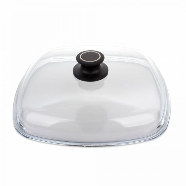 Крышка квадратная 28x28 см стеклянная AMT Glass Lids